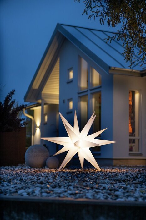 3D-adventsstjärna Vit LED 100 cm Konstsmide